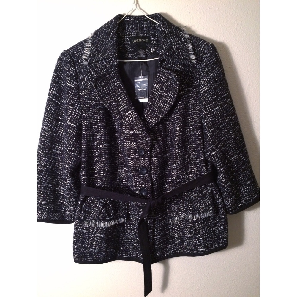 NWT Lane Bryant Tweed Coat Plus Size 1x / 18